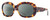 Profile View of Reptile Woma Designer Polarized Reading Sunglasses with Custom Cut Powered Smoke Grey Lenses in Burl Wood Tortoise Havana Ladies Oval Full Rim Acetate 55 mm