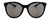 Front View of Smith Optics Bayside-807 Womens Round Designer Sunglasses Black/Smoke Grey 54 mm