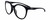 Profile View of Smith Optics Bayside-807 Designer Reading Eye Glasses with Custom Cut Powered Lenses in Gloss Black Ladies Round Full Rim Acetate 54 mm