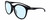 Profile View of Smith Optics Bayside-807 Designer Blue Light Blocking Eyeglasses in Gloss Black Ladies Round Full Rim Acetate 54 mm