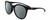 Profile View of Smith Optics Bayside-807 Designer Polarized Sunglasses with Custom Cut Smoke Grey Lenses in Gloss Black Ladies Round Full Rim Acetate 54 mm