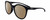 Profile View of Smith Optics Bayside-807 Designer Polarized Reading Sunglasses with Custom Cut Powered Amber Brown Lenses in Gloss Black Ladies Round Full Rim Acetate 54 mm