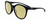 Profile View of Smith Optics Bayside-807 Designer Polarized Reading Sunglasses with Custom Cut Powered Sun Flower Yellow Lenses in Gloss Black Ladies Round Full Rim Acetate 54 mm