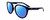 Profile View of Smith Optics Bridgetown-JBW Designer Polarized Sunglasses with Custom Cut Blue Mirror Lenses in Crystal Navy Blue Tortoise Havana Silver Ladies Round Full Rim Acetate 54 mm