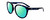 Profile View of Smith Optics Bridgetown-JBW Designer Polarized Reading Sunglasses with Custom Cut Powered Green Mirror Lenses in Crystal Navy Blue Tortoise Havana Silver Ladies Round Full Rim Acetate 54 mm