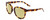 Profile View of Smith Optics Bridgetown-MY3 Designer Polarized Reading Sunglasses with Custom Cut Powered Sun Flower Yellow Lenses in Tortoise Havana Crystal Brown Gold Ladies Round Full Rim Acetate 54 mm