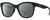 Profile View of Smith Optics Caper-807 Designer Polarized Sunglasses with Custom Cut Smoke Grey Lenses in Gloss Black Unisex Panthos Full Rim Acetate 53 mm