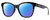 Profile View of Smith Optics Caper-WR7 Designer Polarized Sunglasses with Custom Cut Blue Mirror Lenses in Gloss Black Beige Tortoise Havana Unisex Panthos Full Rim Acetate 53 mm