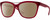 Profile View of Smith Optics Cavalier-LPA Designer Polarized Sunglasses with Custom Cut Amber Brown Lenses in Matte Maroon Red Gunmetal Ladies Cat Eye Full Rim Acetate 55 mm