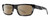 Profile View of Smith Optics Crossfade-TCB Designer Polarized Sunglasses with Custom Cut Amber Brown Lenses in Black White Grey Zebra Tortoise Ladies Rectangular Full Rim Acetate 55 mm