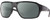 Profile View of Smith Optics Deckboss-807 Designer Polarized Sunglasses with Custom Cut Smoke Grey Lenses in Gloss Black Grey Unisex Rectangular Full Rim Acetate 63 mm