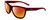 Profile View of Smith Optics Eclipse-LPA Designer Polarized Sunglasses with Custom Cut Red Mirror Lenses in Matte Crystal Maroon Red Unisex Cat Eye Full Rim Acetate 58 mm