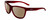 Profile View of Smith Optics Eclipse-LPA Designer Polarized Reading Sunglasses with Custom Cut Powered Amber Brown Lenses in Matte Crystal Maroon Red Unisex Cat Eye Full Rim Acetate 58 mm