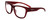Profile View of Smith Optics Ember-LPA Designer Bi-Focal Prescription Rx Eyeglasses in Matte Crystal Maroon Red Unisex Cat Eye Full Rim Acetate 56 mm