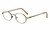 Calabria MetaFlex T Gold Amber Eyeglasses :: Custom Left & Right Lens