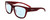 Profile View of Smith Optics Ember-LPA Designer Progressive Lens Blue Light Blocking Eyeglasses in Matte Crystal Maroon Red Unisex Cat Eye Full Rim Acetate 56 mm