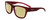 Profile View of Smith Optics Ember-LPA Designer Polarized Reading Sunglasses with Custom Cut Powered Sun Flower Yellow Lenses in Matte Crystal Maroon Red Unisex Cat Eye Full Rim Acetate 56 mm