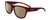 Profile View of Smith Optics Ember-LPA Designer Polarized Reading Sunglasses with Custom Cut Powered Amber Brown Lenses in Matte Crystal Maroon Red Unisex Cat Eye Full Rim Acetate 56 mm