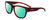 Profile View of Smith Optics Ember-LPA Designer Polarized Reading Sunglasses with Custom Cut Powered Green Mirror Lenses in Matte Crystal Maroon Red Unisex Cat Eye Full Rim Acetate 56 mm