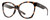 Profile View of Smith Optics Fairground-086 Designer Reading Eye Glasses with Custom Cut Powered Lenses in Dark Tortoise Havana Brown Amber Ladies Round Full Rim Acetate 55 mm