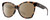 Profile View of Smith Optics Fairground-086 Designer Polarized Sunglasses with Custom Cut Amber Brown Lenses in Dark Tortoise Havana Brown Amber Ladies Round Full Rim Acetate 55 mm