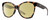 Profile View of Smith Optics Fairground-086 Designer Polarized Reading Sunglasses with Custom Cut Powered Sun Flower Yellow Lenses in Dark Tortoise Havana Brown Amber Ladies Round Full Rim Acetate 55 mm