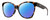 Profile View of Smith Optics Fairground-086 Designer Polarized Reading Sunglasses with Custom Cut Powered Blue Mirror Lenses in Dark Tortoise Havana Brown Amber Ladies Round Full Rim Acetate 55 mm