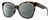 Profile View of Smith Optics Fairground-086 Designer Polarized Reading Sunglasses with Custom Cut Powered Smoke Grey Lenses in Dark Tortoise Havana Brown Amber Ladies Round Full Rim Acetate 55 mm