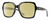 Profile View of Smith Optics Flare-807 Designer Polarized Reading Sunglasses with Custom Cut Powered Sun Flower Yellow Lenses in Gloss Black Ladies Square Full Rim Acetate 57 mm