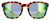 Front View of Smith Optics Founder Unisex Sunglass Tortoise Havana/Chromapop Green Mirror 55mm