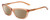 Profile View of Smith Optics Getaway-IMM Designer Polarized Reading Sunglasses with Custom Cut Powered Amber Brown Lenses in Crystal Tobacco Brown Ladies Cat Eye Full Rim Acetate 56 mm