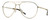 Profile View of Smith Optics Layback-J5G Designer Progressive Lens Prescription Rx Eyeglasses in Shiny Gold Brown Tortoise Havana Unisex Pilot Full Rim Metal 60 mm