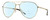 Profile View of Smith Optics Layback-J5G Designer Progressive Lens Blue Light Blocking Eyeglasses in Shiny Gold Brown Tortoise Havana Unisex Pilot Full Rim Metal 60 mm