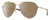 Profile View of Smith Optics Layback-J5G Designer Polarized Sunglasses with Custom Cut Amber Brown Lenses in Shiny Gold Brown Tortoise Havana Unisex Pilot Full Rim Metal 60 mm