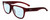 Profile View of Smith Optics Lowdown Slim 2-LPA Designer Progressive Lens Blue Light Blocking Eyeglasses in Matte Crystal Maroon Red Unisex Panthos Full Rim Acetate 51 mm