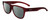 Profile View of Smith Optics Lowdown Slim 2-LPA Designer Polarized Sunglasses with Custom Cut Smoke Grey Lenses in Matte Crystal Maroon Red Unisex Panthos Full Rim Acetate 51 mm
