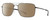 Profile View of Smith Optics Outcome-KJ1 Designer Polarized Sunglasses with Custom Cut Amber Brown Lenses in Shiny Gunmetal Black Mens Pilot Full Rim Metal 59 mm