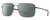 Profile View of Smith Optics Outcome-KJ1 Designer Polarized Reading Sunglasses with Custom Cut Powered Smoke Grey Lenses in Shiny Gunmetal Black Mens Pilot Full Rim Metal 59 mm