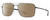 Profile View of Smith Optics Outcome-KJ1 Designer Polarized Reading Sunglasses with Custom Cut Powered Amber Brown Lenses in Shiny Gunmetal Black Mens Pilot Full Rim Metal 59 mm