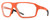 Profile View of Smith Optics Pathway-69I Designer Reading Eye Glasses in Matte Neon Cinder Orange Mens Rectangular Full Rim Acetate 62 mm