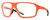 Profile View of Smith Optics Pathway-69I Designer Single Vision Prescription Rx Eyeglasses in Matte Neon Cinder Orange Mens Rectangular Full Rim Acetate 62 mm