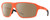 Profile View of Smith Optics Pathway-69I Designer Polarized Sunglasses with Custom Cut Amber Brown Lenses in Matte Neon Cinder Orange Mens Rectangular Full Rim Acetate 62 mm