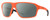 Profile View of Smith Optics Pathway-69I Designer Polarized Reading Sunglasses with Custom Cut Powered Smoke Grey Lenses in Matte Neon Cinder Orange Mens Rectangular Full Rim Acetate 62 mm
