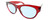 Profile View of Smith Optics Sophisticate-IMM Designer Blue Light Blocking Eyeglasses in Crystal Deep Maroon Red Ladies Round Full Rim Acetate 54 mm