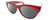 Profile View of Smith Optics Sophisticate-IMM Designer Polarized Sunglasses with Custom Cut Smoke Grey Lenses in Crystal Deep Maroon Red Ladies Round Full Rim Acetate 54 mm