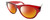 Profile View of Smith Optics Sophisticate-IMM Designer Polarized Sunglasses with Custom Cut Red Mirror Lenses in Crystal Deep Maroon Red Ladies Round Full Rim Acetate 54 mm