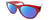 Profile View of Smith Optics Sophisticate-IMM Designer Polarized Reading Sunglasses with Custom Cut Powered Blue Mirror Lenses in Crystal Deep Maroon Red Ladies Round Full Rim Acetate 54 mm