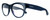 Profile View of Smith Optics Sophisticate-OXZ/TE Designer Reading Eye Glasses in Crystal Denim Blue Ladies Round Full Rim Acetate 54 mm