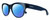 Profile View of Smith Optics Sophisticate-OXZ/TE Designer Polarized Reading Sunglasses with Custom Cut Powered Blue Mirror Lenses in Crystal Denim Blue Ladies Round Full Rim Acetate 54 mm