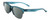 Profile View of Smith Optics Haywire-1ED Designer Polarized Sunglasses with Custom Cut Smoke Grey Lenses in Crystal Stone Green Blue Silver Unisex Panthos Semi-Rimless Acetate 55 mm